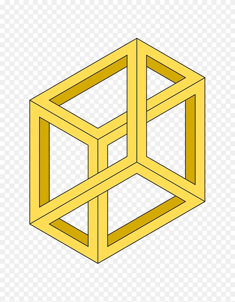 彭罗斯三角光学错觉不可能的物体立方体png图片素材免费下载 图片编号 Png素材网