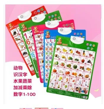 

Baby Audio Chart ENLIGHTEN Early Education Children 4-Read Learning Hanging Painting Pinyin Educational 2 Reading 3 Emotional Co