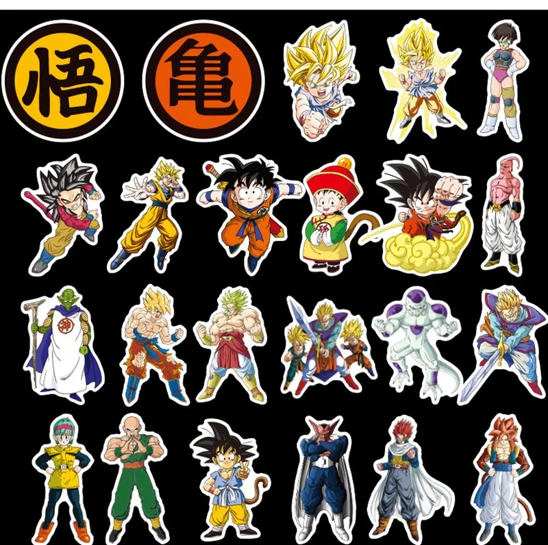 100 шт./упак. Dragon Ball Стикеры s супер сайян, «Жемчуг дракона наклейка Гоку наклейка Стикеры s для Чемодан СКЕЙТБОРД гитара холодильник для ноутбука в байкерском стиле