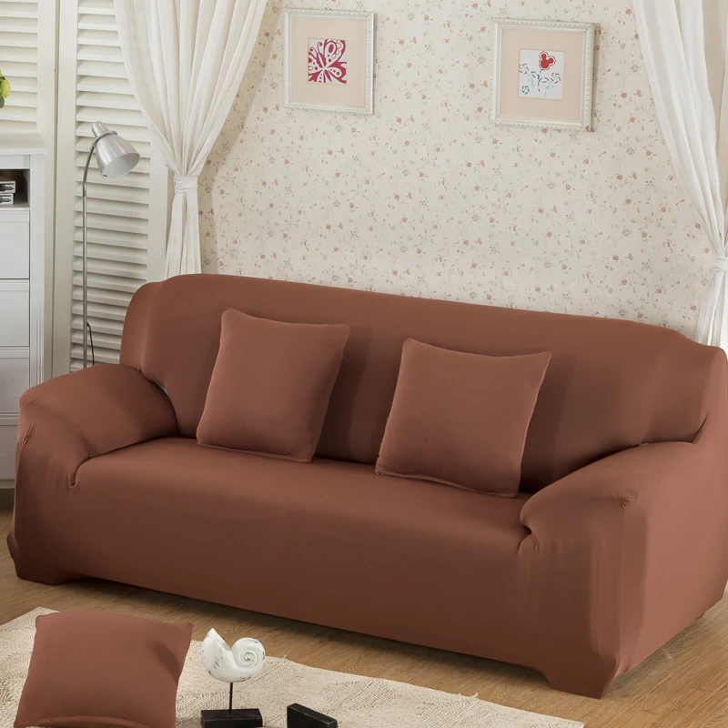 1/2/3/4 сиденья Белоснежка однотонные colorsofa чехлов для гостиной диван из эластичного спандекса диван чехлов чехол для дивана стрейч чехол для дивана - Цвет: color 2