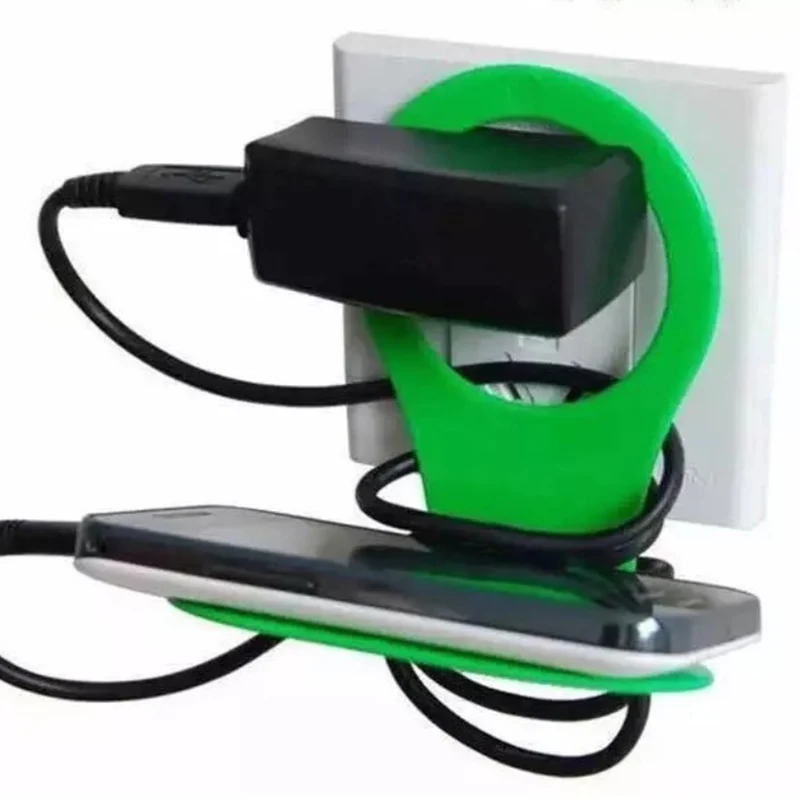 

Folding Mobile Phone Wall Charger Adapter Charging Holder Hangs Charger Charging Rack For Phone Random Color hook Stand Bracket