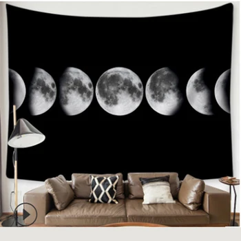 

Moon Lunar Eclipse Tapestry Bedroom Room Decor Universe Sky Stars Print Blanket Wall Art Moon Wall Tapestry 3 Size