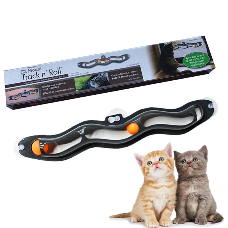 Модная забавная игрушка для питомца кошки с шариками, игрушка для кошки с присосками, игрушка для кошки с шариками, игрушка для кошки, трек для игры в туннель, игрушки для питомцев, поставка