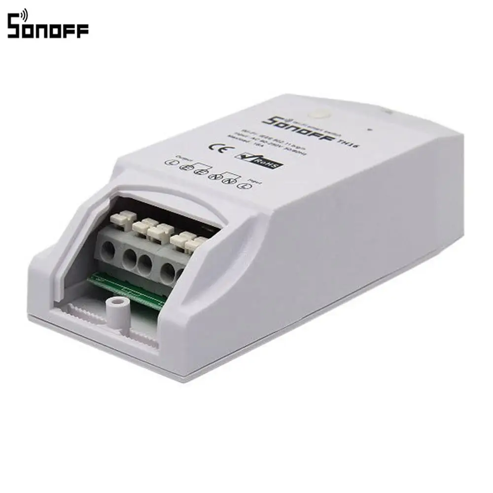  Sonoff TH16 Smart Wifi Switch Monitoring Temperature Humidity Smart Switch Home Automation - 4000212277779