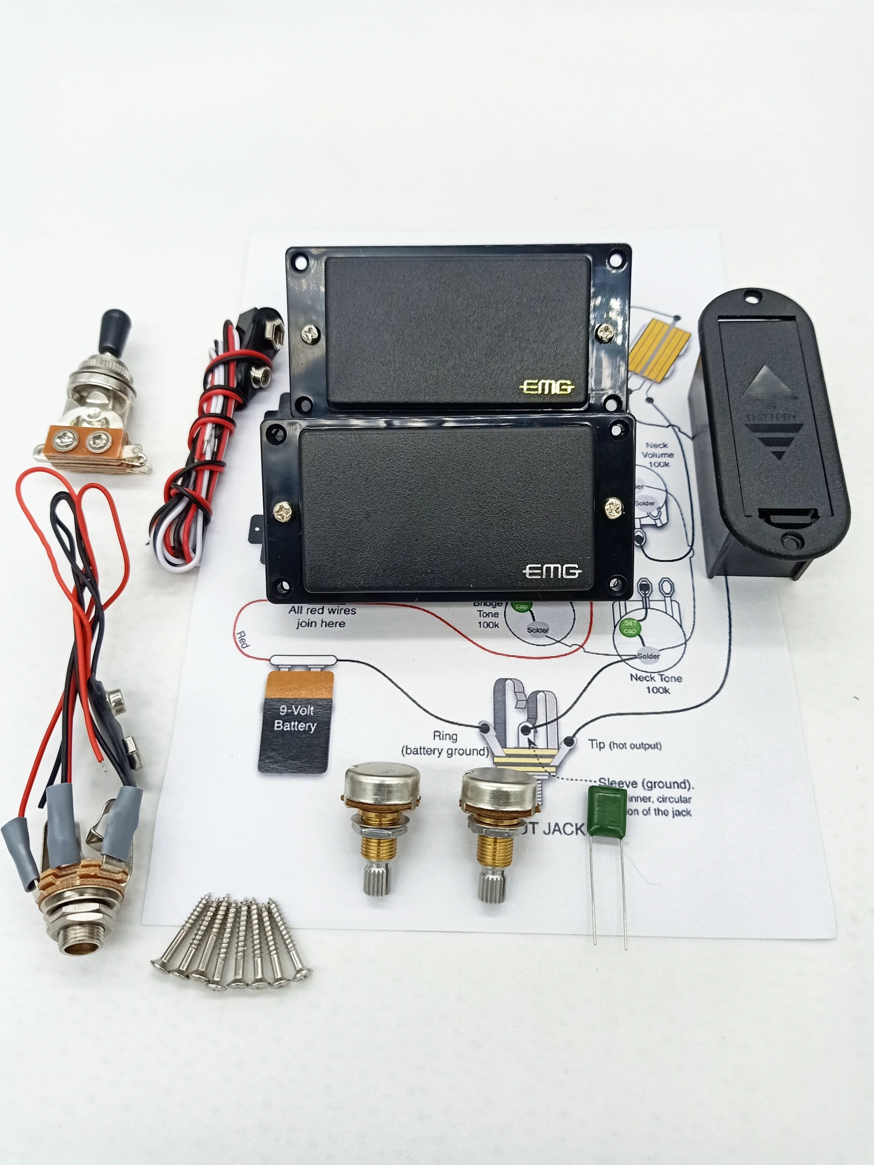 Новый электрогитара пикапы активный пикап Humbucker 9V источник питания батареи|guitar