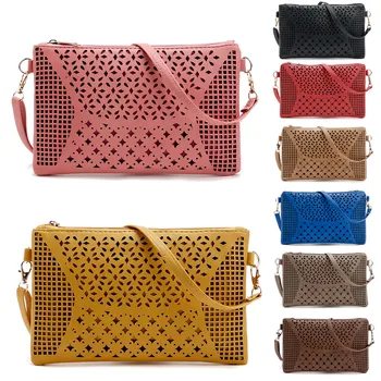 

Summer Women's Mini Bags Leisure Fashion Hollow Out Candy Color Handbag Messenger Bags Blue Gray Black Sac A Main Femme#G30