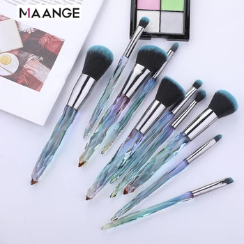 

MAANGE New 10 Pcs Diamond Professional Makeup Brush Set Powder Eyebrow Eye Shadow Lip Blush Shinning Beauty Makeup Brushes Kits