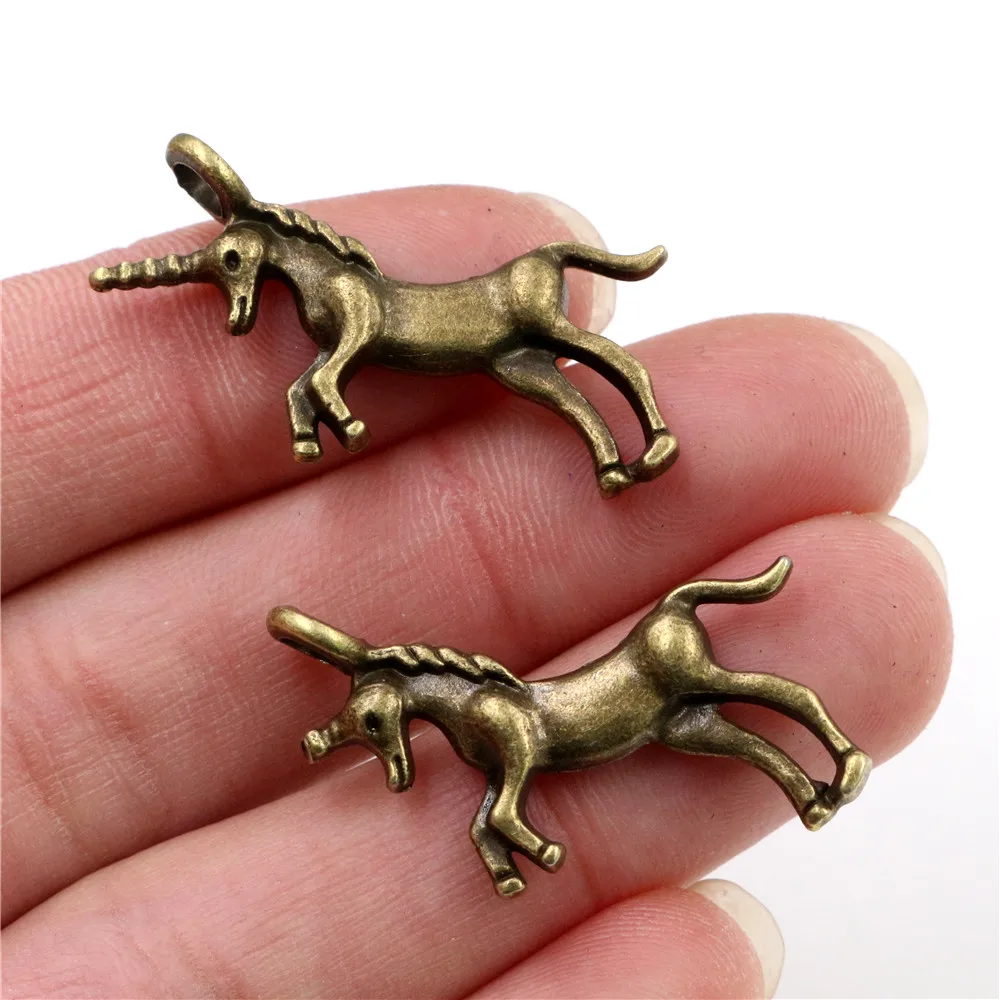 

33x20mm 10 Uds caballo Chapado en bronce antiguo abalorios hechos a mano colgante: DIY para el necklace-Q2-08 de la pulsera