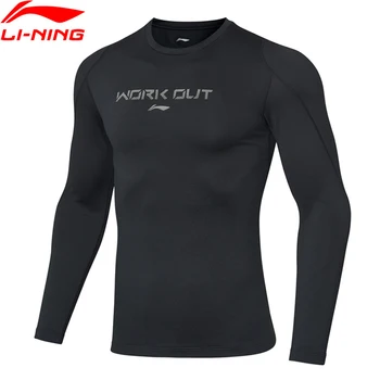

Li-Ning Men Training Base Layer 84% Polyester 16% Spandex LiNing li ning Sports Tight Fit Long Sleeve T-Shirts AUDP067 MTL1052