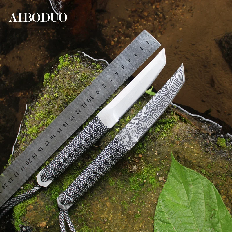 Folding Knife Hunting Survival Camping Pocket Portable Pattern Outdoor Tactical Hot Damascus Bind Rope Knives | Инструменты