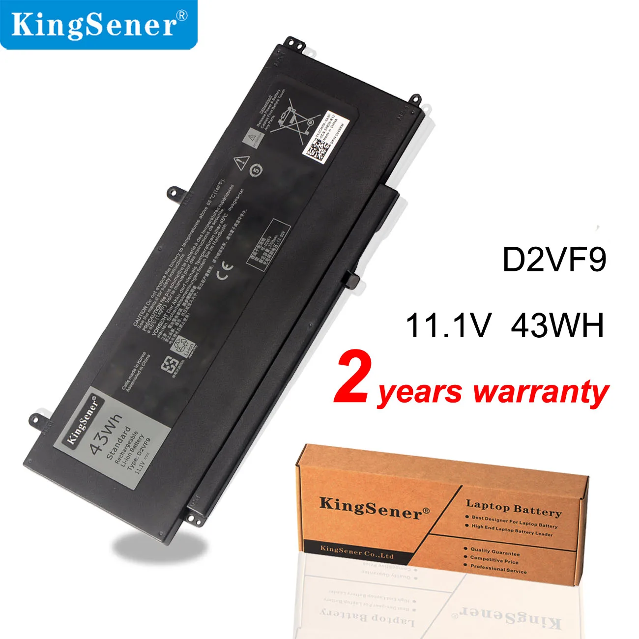 KingSener D2VF9 Аккумулятор для ноутбука Dell Inspiron 15 7547 7548 Vostro 5459 P41F P68G PXR51 4P8PH