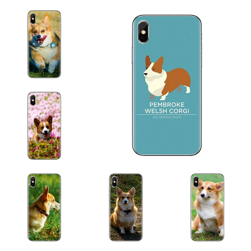 For Huawei G7 G8 P7 P8 P9 Lite Honor 4C 5X 5C 6X Mate 7 8 9 Y3 Y5 Y6 II 2 Pro 2017 Pembroke Welsh Corgi Dog puppy TPU Case Cover |