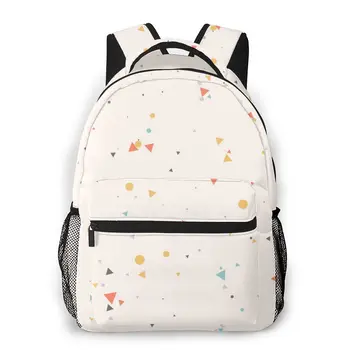 

OLN Women Backpack with Multiple Using Women Backpacks Chaotic Small Circles And Triangles Female School Bag Girls Travel Bag