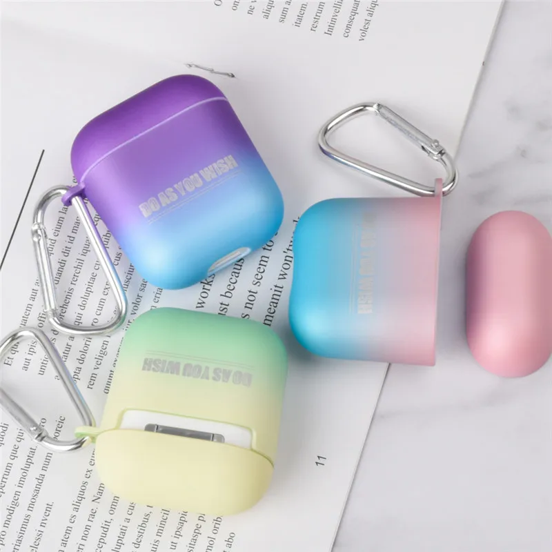 Твёрдый силиконовый чехол OTTWN для изменения цвета простота Apple Airpods
