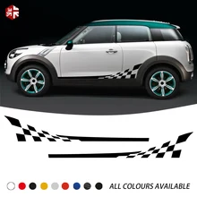 #Special Offers 2 Pcs Door Side Stripes Sticker Checkerboard Checkered Flag Body Decal For MINI Cooper Countryman R60 2010-2016 Accessories #Special Offers 2 Pcs Door Side Stripes Sticker Checkerboard Checkered Flag Body Decal For MINI Cooper Countryman R60 2010-2016 Accessories