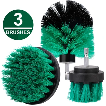 

3pcs Electric Drill Cleaning Brush Scrubber Brush Kit for Carpet Car Tires