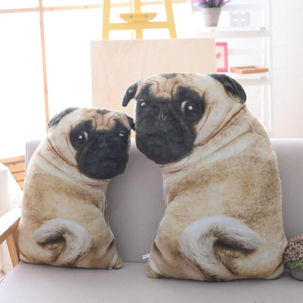 

Simulation Creative Sharp Pug Dog Children Stuffed Plush Toy Pillow Birthday Christmas Gifts