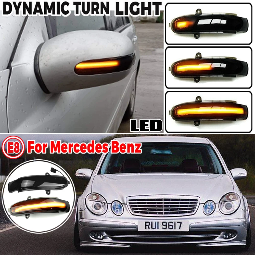 Clignotants Rétroviseurs LED Défilants Mercedes Classe E W211 / CLS W219 / S W221 / CL W216 - Plug&play - CLAIR - La Paire - Auto