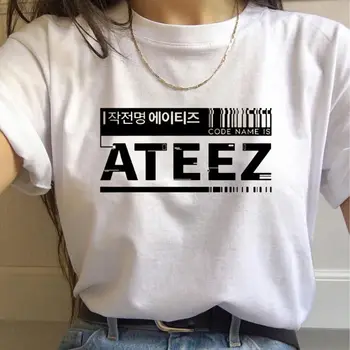 

Mehrere K pop Schwarz Rosa Ateez T shirt Frauen T-shirt Kpop Junge NCT127 Casual Harajuku Grafik Kurzarm T-shirts tshirt women