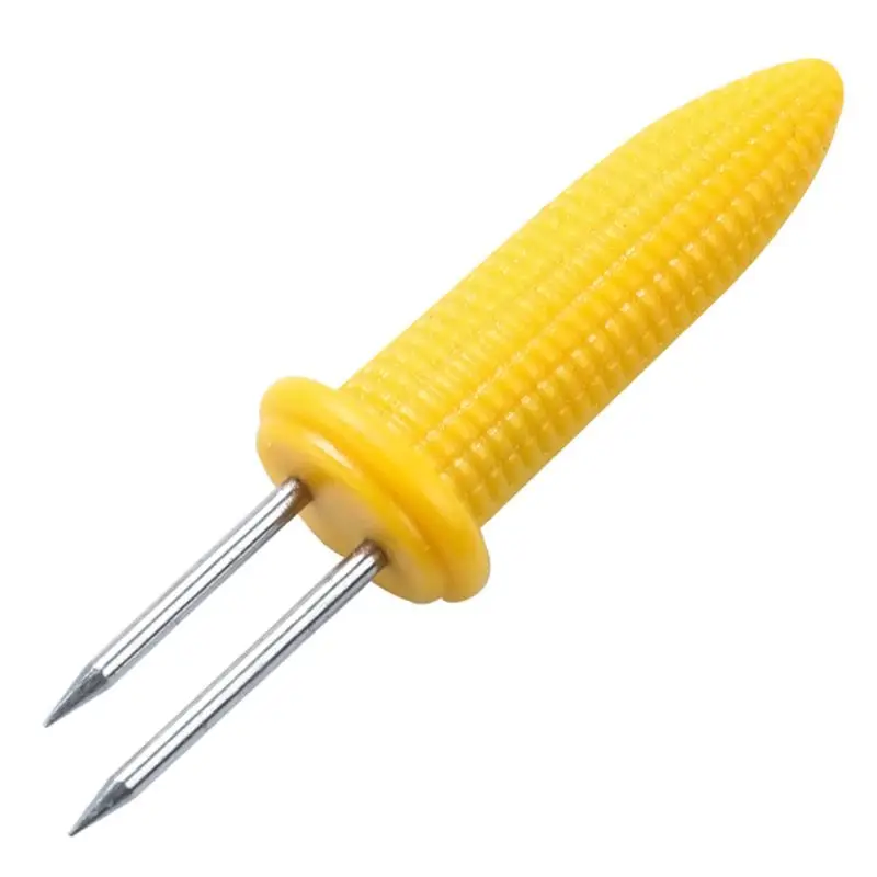 Creative Corn Cob Holders BBQ Grill Prongs Grips Forks Party Food Skewers Hot Dog Meat Kitchen Tool Outdoor Barbecue Accessory