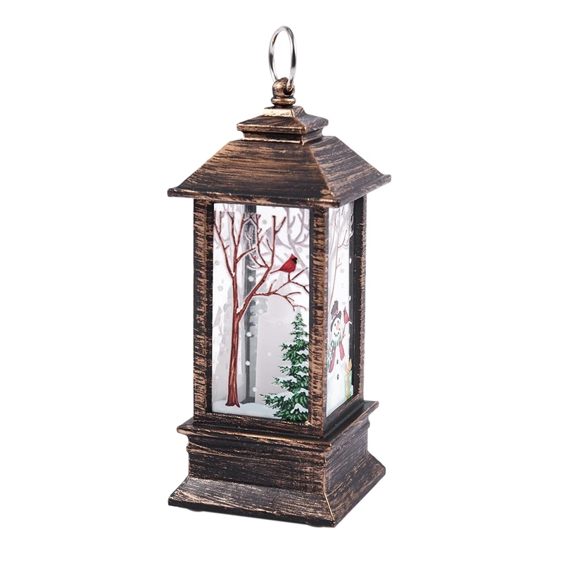 Christmas LED Glow Flame Candlestick Wind Light Decorative Ornaments