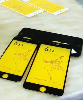 

100Pcs/6D High Quality Full Glue Full Cover Tempered Glass Screen Protector For Phone 7P 8P 5.5'' Film