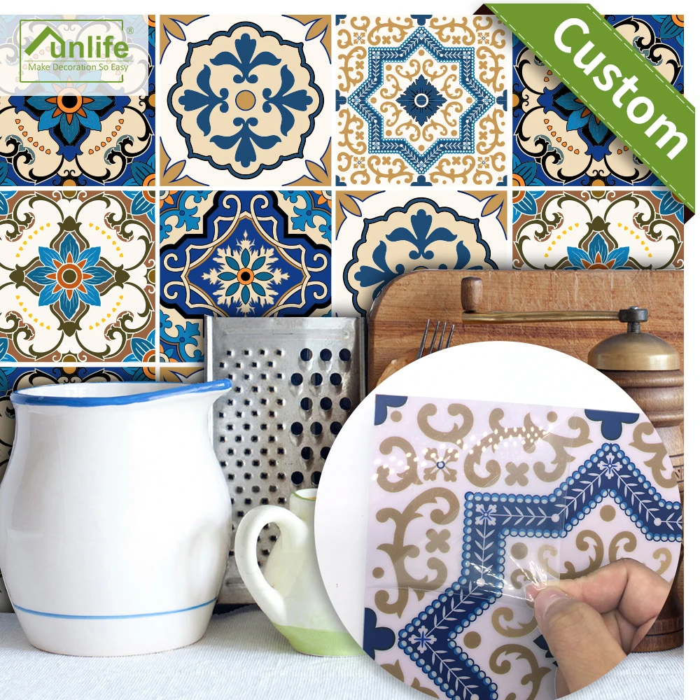Funlife Custom10 15 20 25 30cm Moroccan Tiles Pvc Waterproof Self Adhensive Wallpaper Diy Ground Sticker Pack Of 10 Tile Stickers Stickers Stickersarabic Stickers Aliexpress