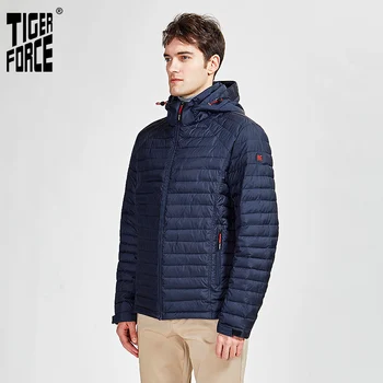 

Tiger Force 2020 new arrival men spring autumn jacket high quality fashion Parka hidden hood clothes outerwear zippers 50628