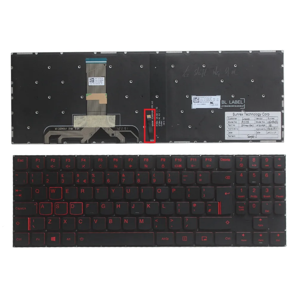Новая английская клавиатура для Lenovo Legion Y520 Y520-15IKB R720 Y720 Y720-15IKB Клавиатура ноутбука