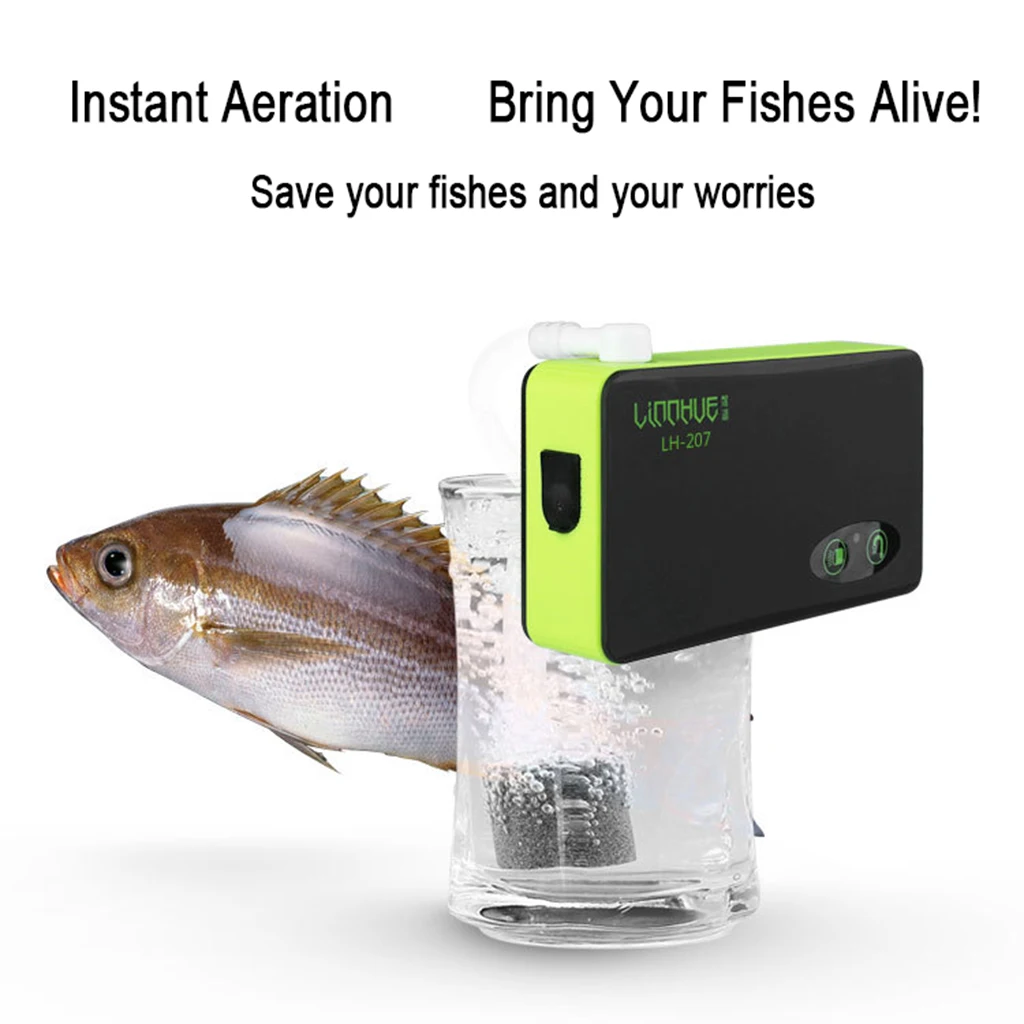 Plastic Mini Oxygenated Aerator USB Rechargeable Battery for Pumping Water Absorber Machine Water Pump Fishing Tools