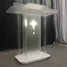 GUIHEYUN Речевая церковная Подиум акриловый Lectern Pulpit Event Свадебная молитва плексиглас