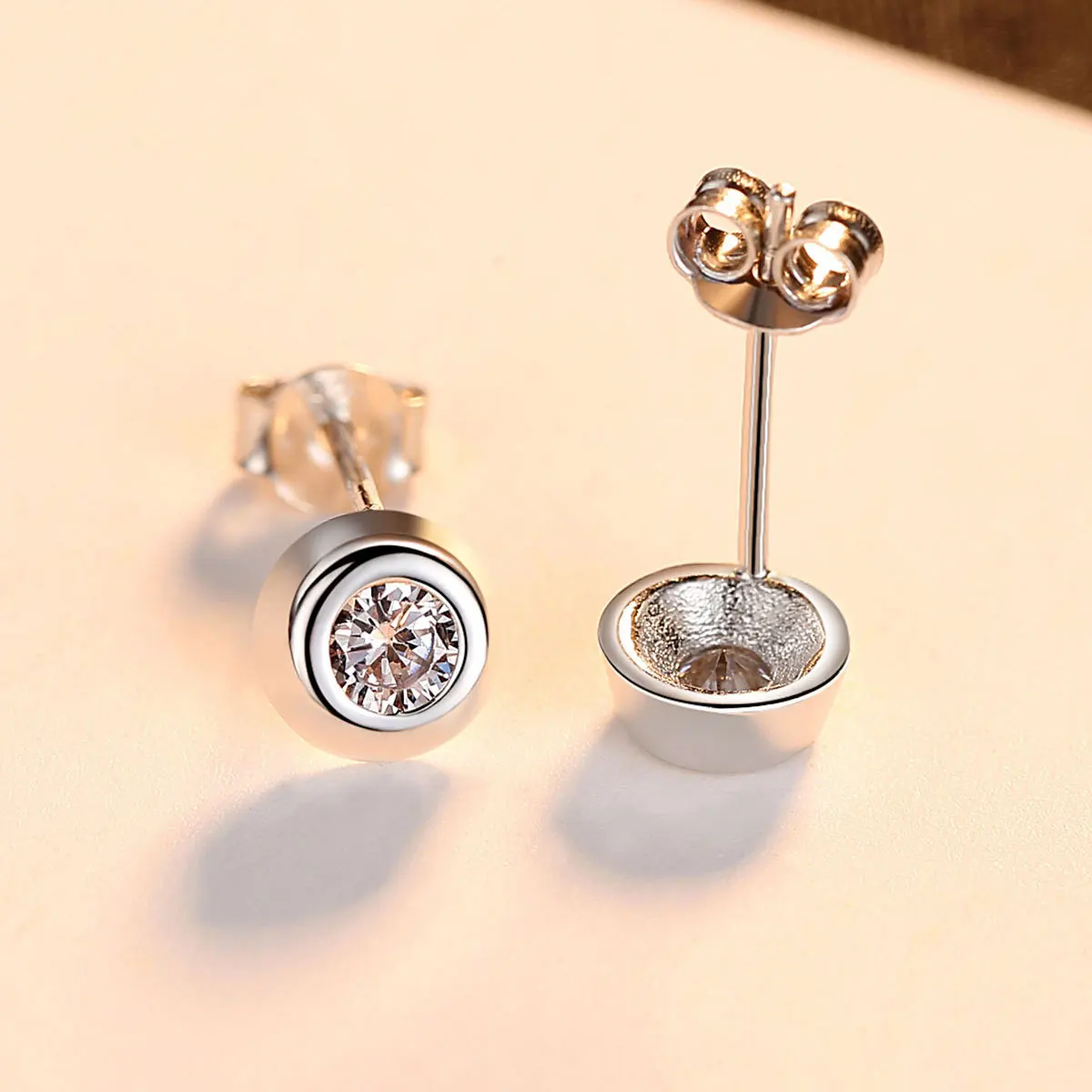 PAG& Amp; Mags925 женские серьги из стерлингового серебра 18 К с гальваническим покрытием из настоящего золота с 3а цирконием ri han kuan простые универсальные серьги