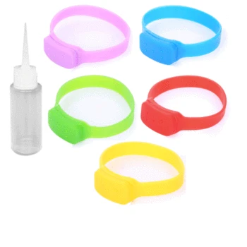 

1pc Portable Sillicone Soap Bracelet Wristband Hand Sanitizer Dispenser Band Disinfectant Squeeze Bottle Hand Band Wrist New