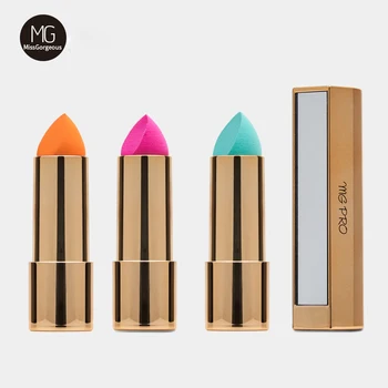 

Miss Gorgeous Makeup Sponge Set 3pcs Lipstick Shape With Mirror Cosmetic Puff Beauty Belleza Foundation Concealer Make Up Sponge