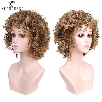

Crépus Bouclés Haute Température Fiber Femelle Synthétique Perruque Cosplay Perruque Halloween Perruque