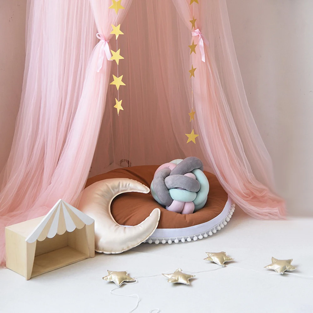 Urijk Hanging Mosquito Net Round Baby Kids Lace Four Corner Student Canopy Bed Mosquito Net for Children Girls Room Decoration Urijk Hanging Mosquito Net Round Baby Kids Lace Four Corner Student Canopy Bed Mosquito Net for Children Girls Room Decoration