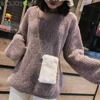 

Plush Fashion Shoulder Bag Women Mini Money Wallet Chain Phone Purse Solid Color Travel Messenger Crossbody Bag