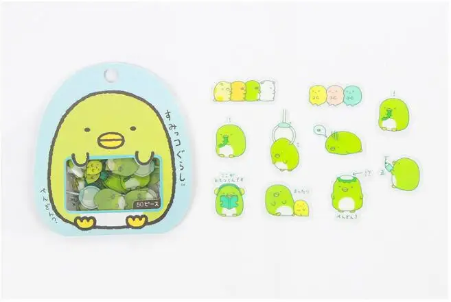 50 шт./упак. милые Sumikko gurashi запечатывания Стикеры s мини ПВХ дневник в стиле Скрапбукинг этикетка Стикеры милые канцелярские принадлежности подарок - Цвет: D