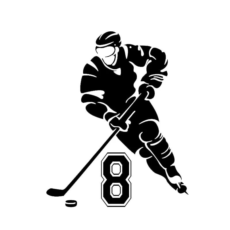 

Creative Hockey Player Decor Car Stickers Vinyl Car Window Motorcycle Accessories Cover Scratches Reflective PVC 16cm X 13cm