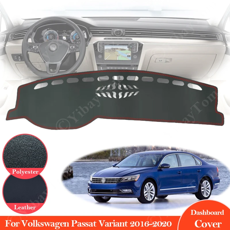 

Dashboard Cover Slip Leather Mat Accessories Dashmat Carpet for VW Passat Volkswagen Variant Alltrack 2016 2017 2018 2019 2020