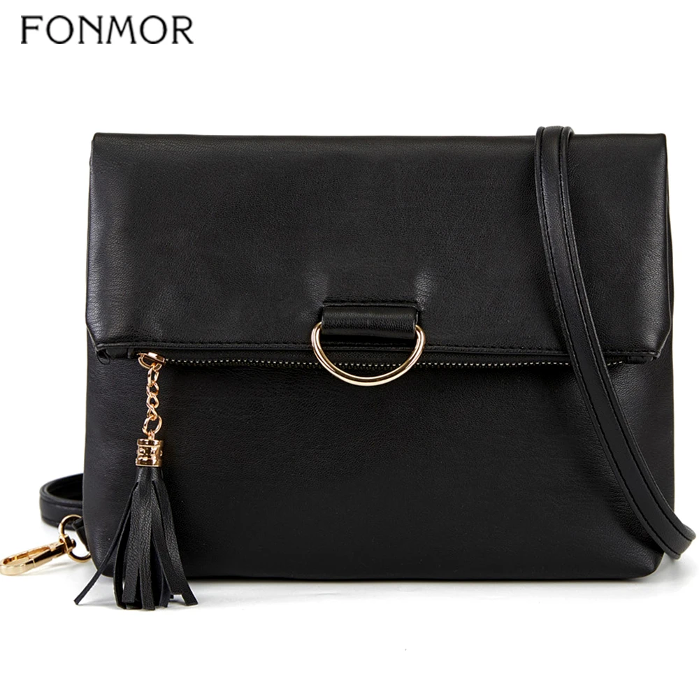 

Fonmor PU Leather Tassel Messenger Shoulder Bag For Women Ladies Fashion Crossbody Bag Female High Quality Flap Hasp Satchel NEW