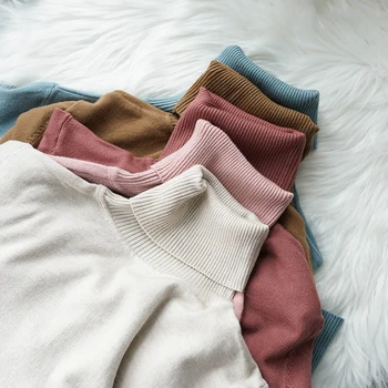 

Autumn Women Multicolor Soft Turtleneck Sweater 60% Cashmere Blending Solid Color Sweater Winter Women Warm Cashmere Soft Top
