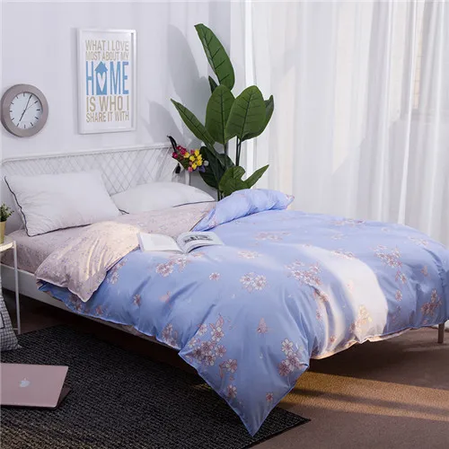 romantic flower RU Семейные одеяла, крышка 150*200 см, одноразмерный матрас, домашний текстиль, постельное белье с геометрическим рисунком, пододеяльник с серыми звездами, пододеяльник, 1 шт - Цвет: romantic flower