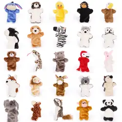 Плюшевые марионетки с животными, милая мультяшная игрушка, мягкое pp чучело из хлопка, кукла панда, тигр, кошка, игрушка для детей, подарок на