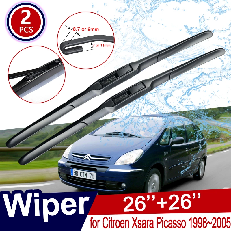 Escobilla de limpiaparabrisas para Citroen Xsara Picasso 1998 ~ 2005, parabrisas de ventana delantera (sin pasador lateral), accesorios de 2004|Limpiaparabrisas| - AliExpress