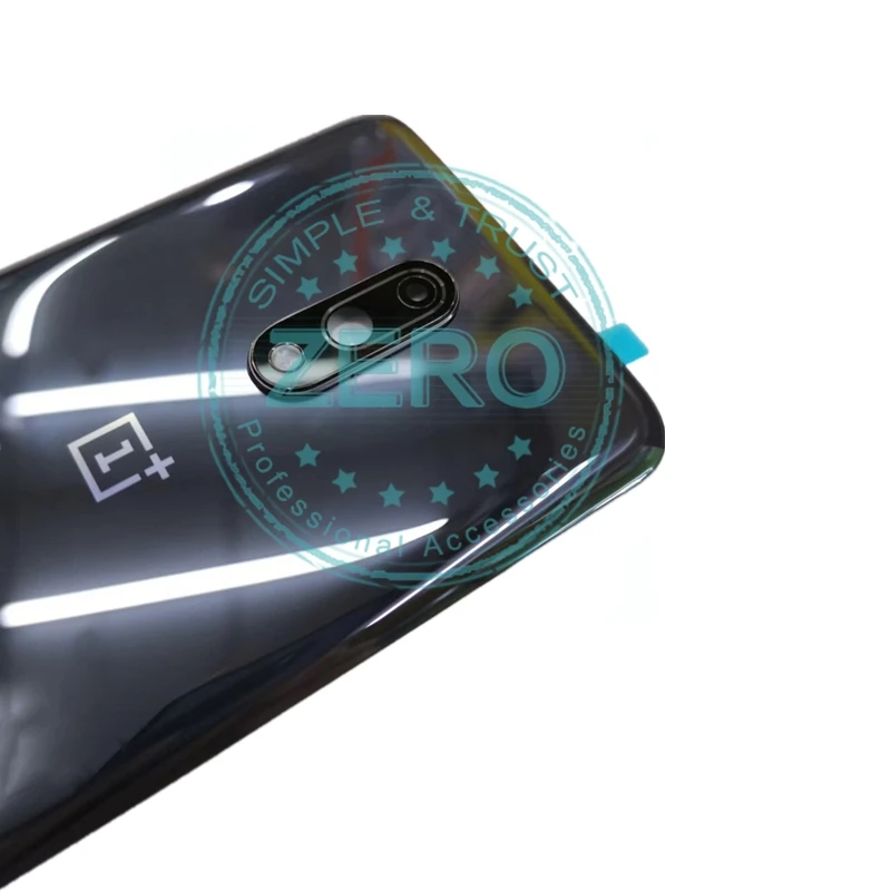 Протестировано для OnePlus 7 задняя крышка батарейного отсека+ стеклянный объектив камеры для One Plus 7 1+ 7 задний корпус сменный запчасти