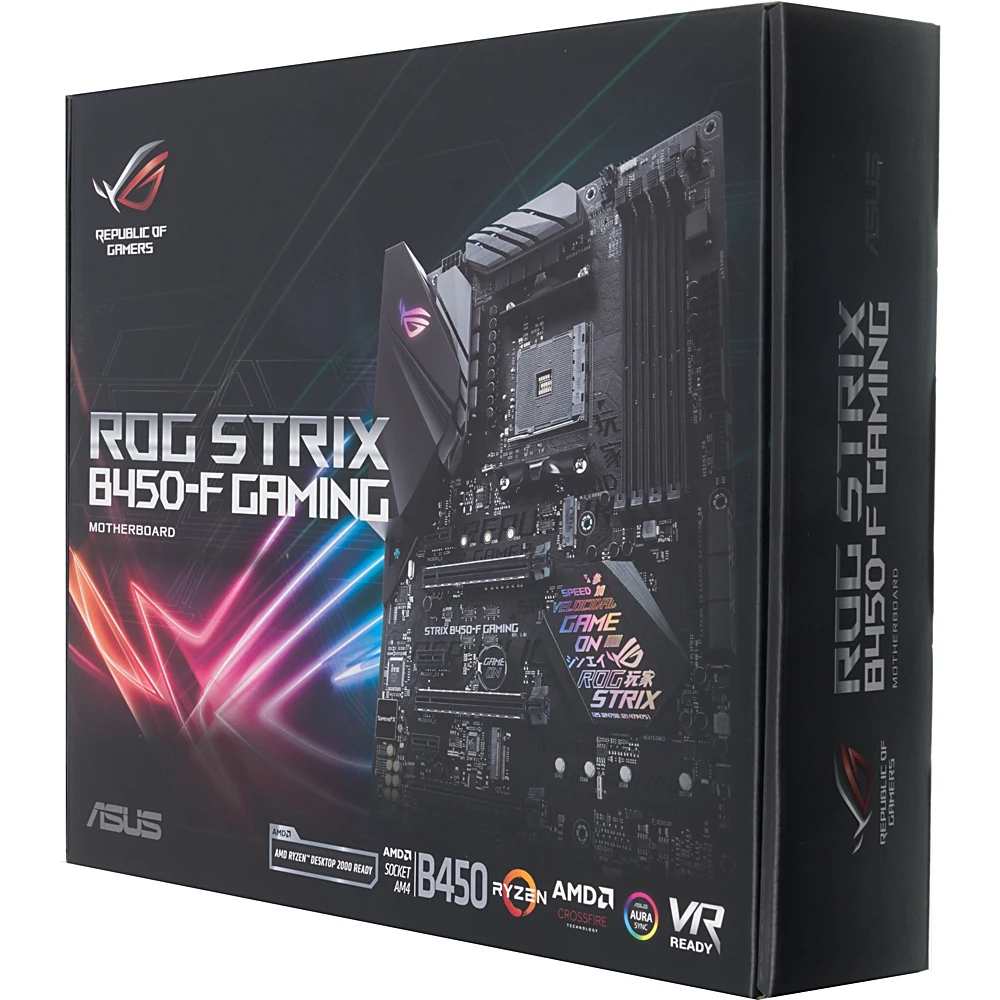 Материнская плата Asus ROG STRIX B450-F GAMING Soc-AM4 AMD B450 4xDDR4 ATX AC`97 8ch(7.1) GbLAN RAID