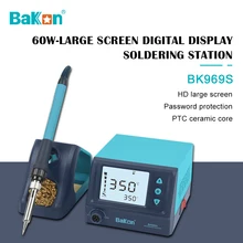 

Bakon Official BK969S Soldering Station Free Shipping Digital Display Rework Ceramic Heater Wide Voltage 60W Password Protection
