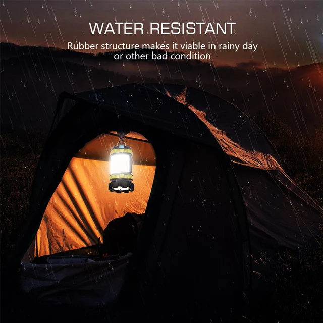 Dropshipping Portable LED Camping Lantern Work Light Outdoor Tent Light Handheld Flashlight USB Rechargeable Port Spotlight 3
