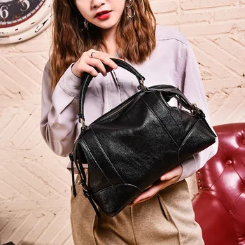 

2019 New Handbag Leather Women's Bag Big Bag European and American Fashion Women's Bag One-shoulder Fashion
